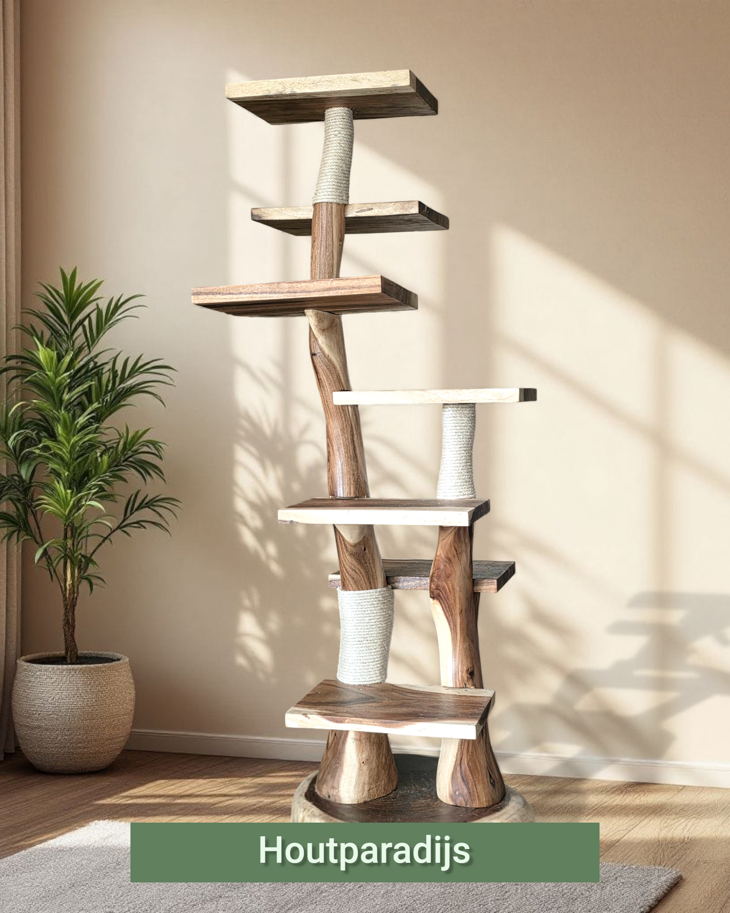 Houten krabpaal Lewis 200cm