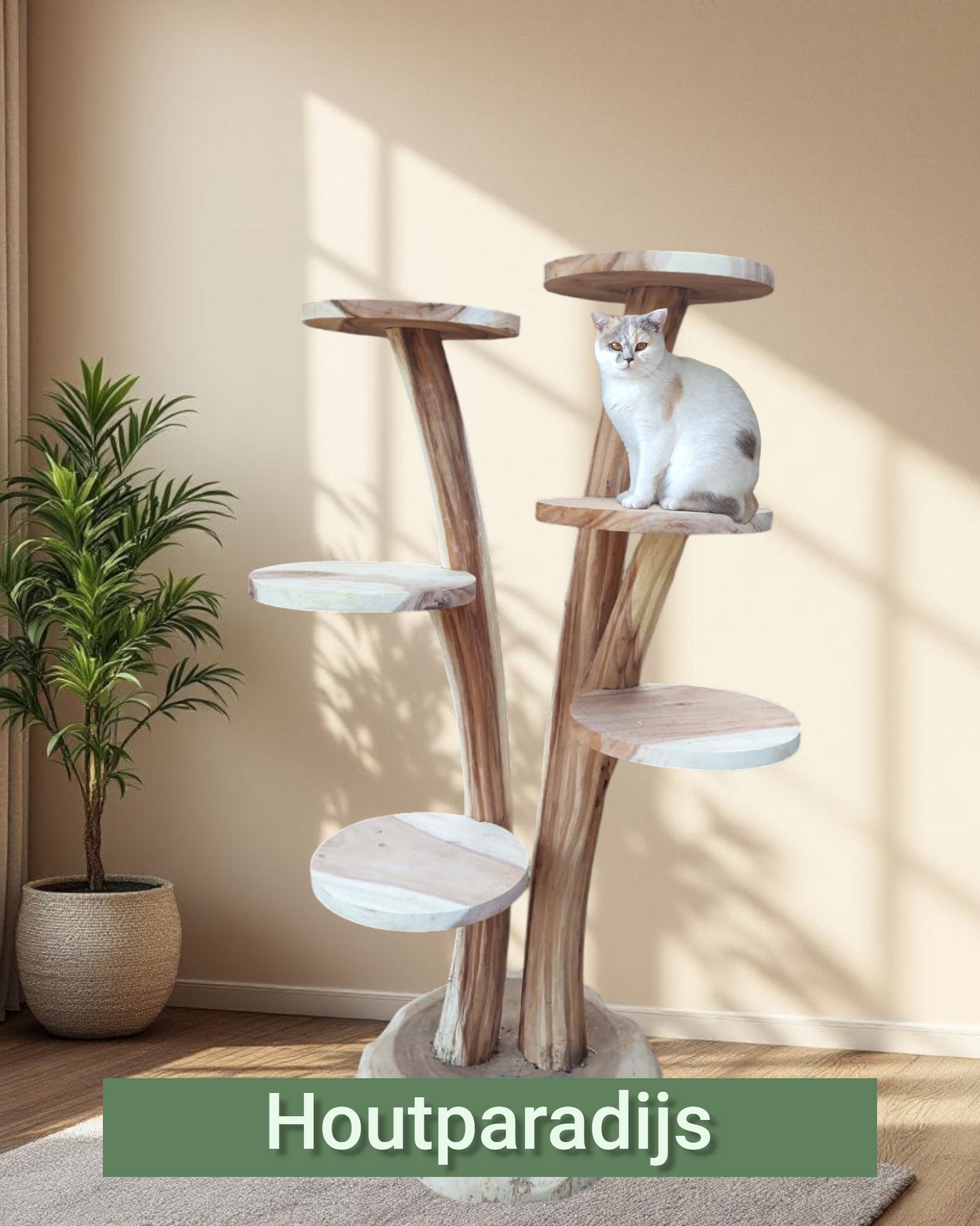 Houten krabpaal Tony 165cm