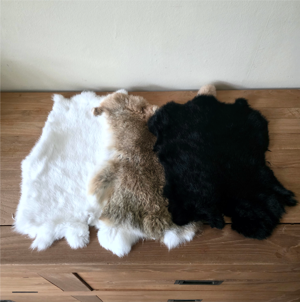 Assorti van 3 konijnenvachten