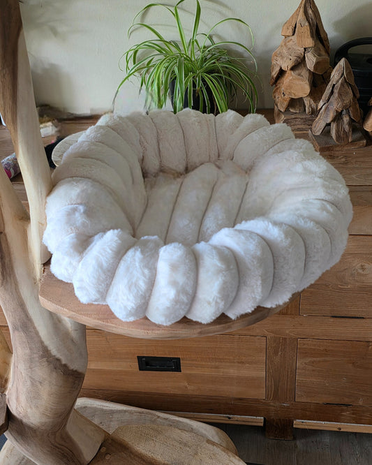 Crème wit Rond Zacht Mandje - Diameter 40cm