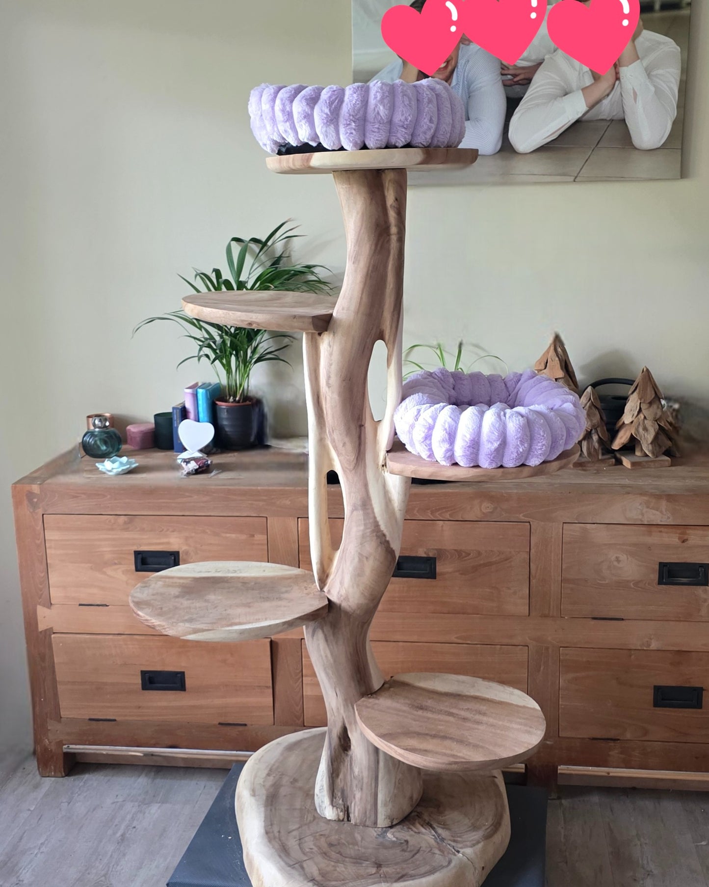 Lila Rond Zacht Mandje - Diameter 40cm