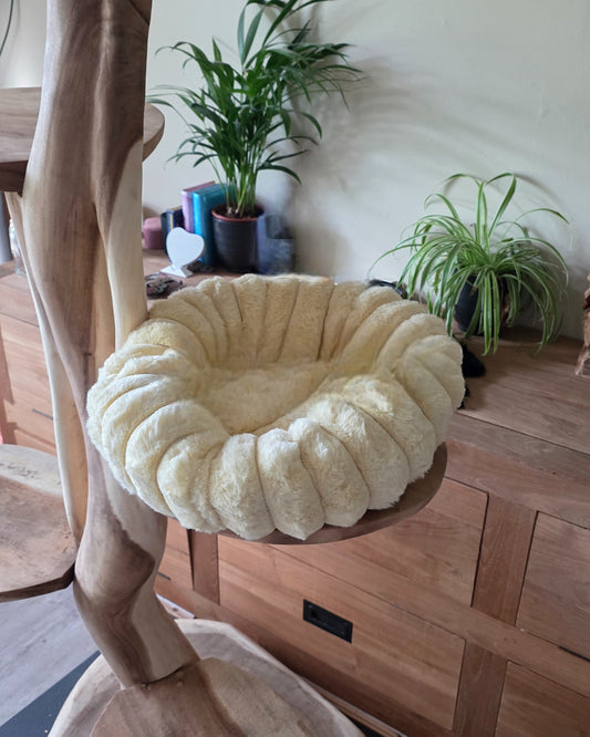 Zacht geel Rond Zacht Mandje - Diameter 40cm