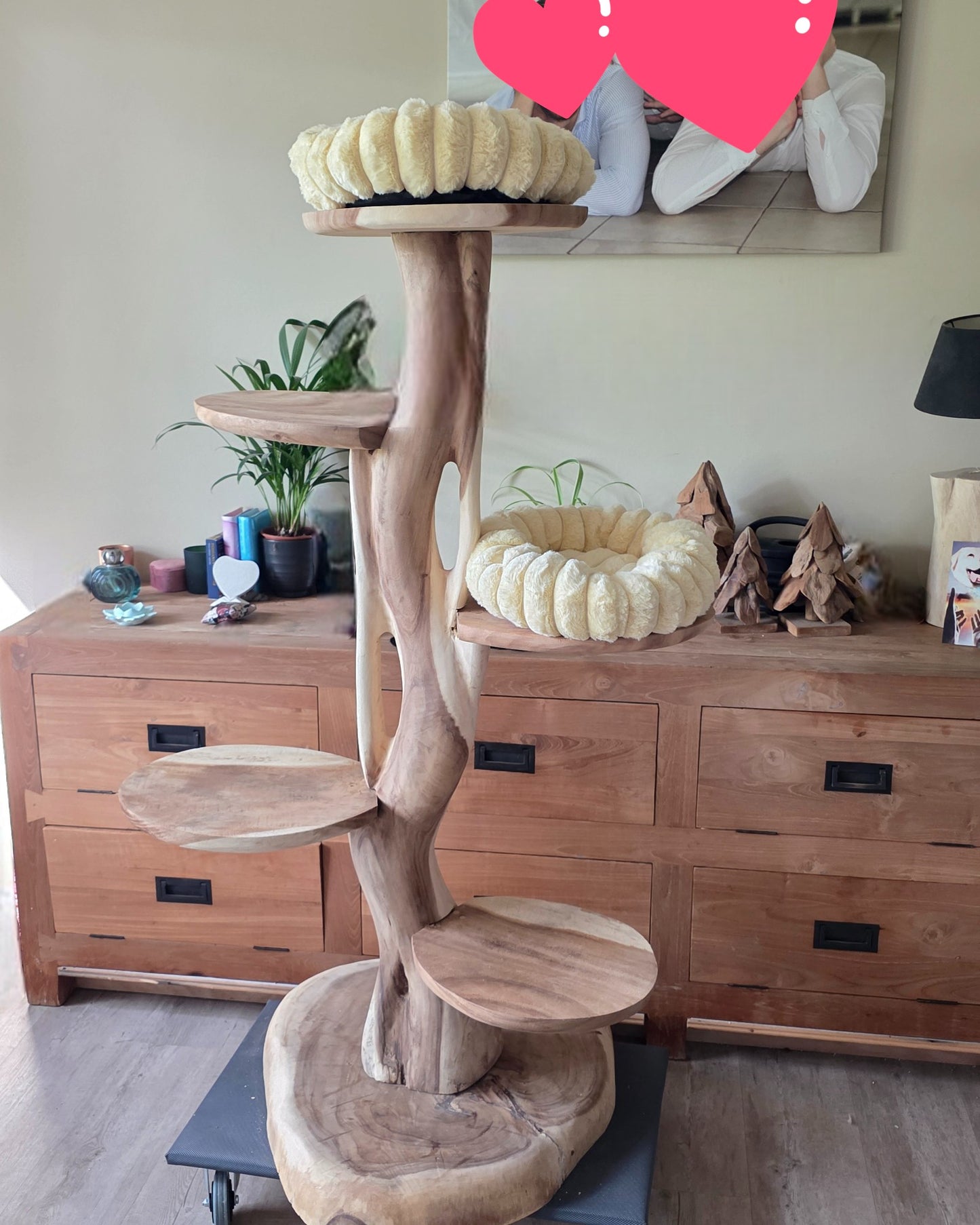 Zacht geel Rond Zacht Mandje - Diameter 40cm